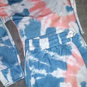 H&M tye dye hoodie + jogger set, size large